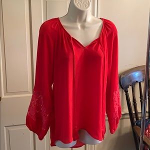 Red JADE top like new